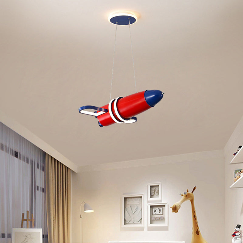 Red and Blue Satellite Pendant Light Cartoon LED Acrylic Chandelier for Baby Room Clearhalo 'Ceiling Lights' 'Chandeliers' Lighting' options 2310946