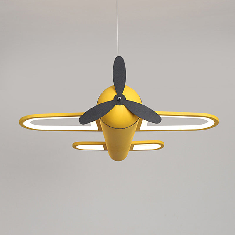 Propeller Jet Hanging Ceiling Light Cartoon Acrylic Childrens Playroom LED Chandelier Clearhalo 'Ceiling Lights' 'Chandeliers' Lighting' options 2310958