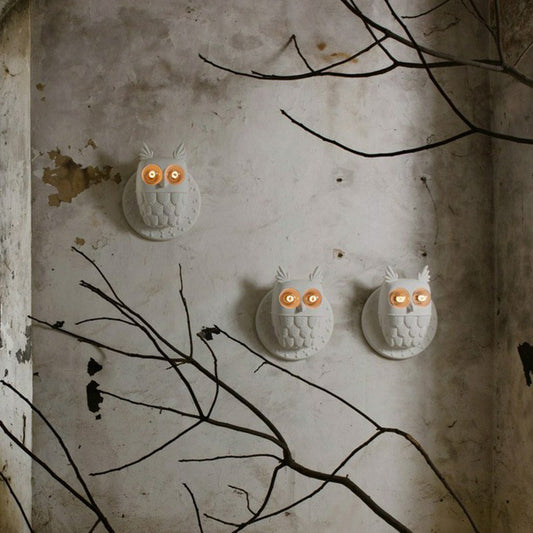 Resin Owl Shaped Wall Lamp Fixture Cartoon 2-Light White Wall Mount Lighting for Aisle Clearhalo 'Wall Lamps & Sconces' 'Wall Lights' Lighting' 2311837