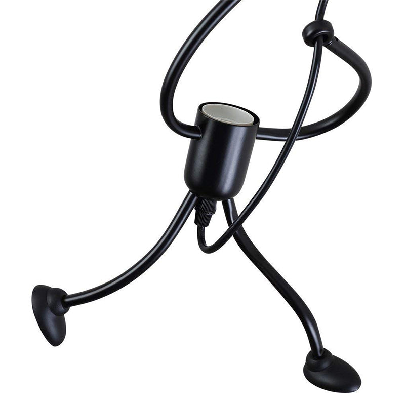 Black Small Stickman Hanging Lamp Kit Artistic 1-Light Metal Ceiling Pendant Light Clearhalo 'Ceiling Lights' 'Pendant Lights' 'Pendants' Lighting' 2311936