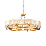 Modern Loop Shaped Chandelier Crystal Prism Pendant Lighting Fixture for Living Room Clearhalo 'Ceiling Lights' 'Chandeliers' Lighting' options 2312038