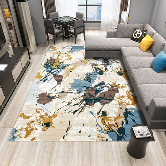 Punky Abstract Print Rug Multi-Color Modern Style Rug Synthetics Non-Slip Backing Machine Washable Pet Friendly Rug for Home Deco Beige Clearhalo 'Area Rug' 'Modern' 'Rugs' Rug' 2317045