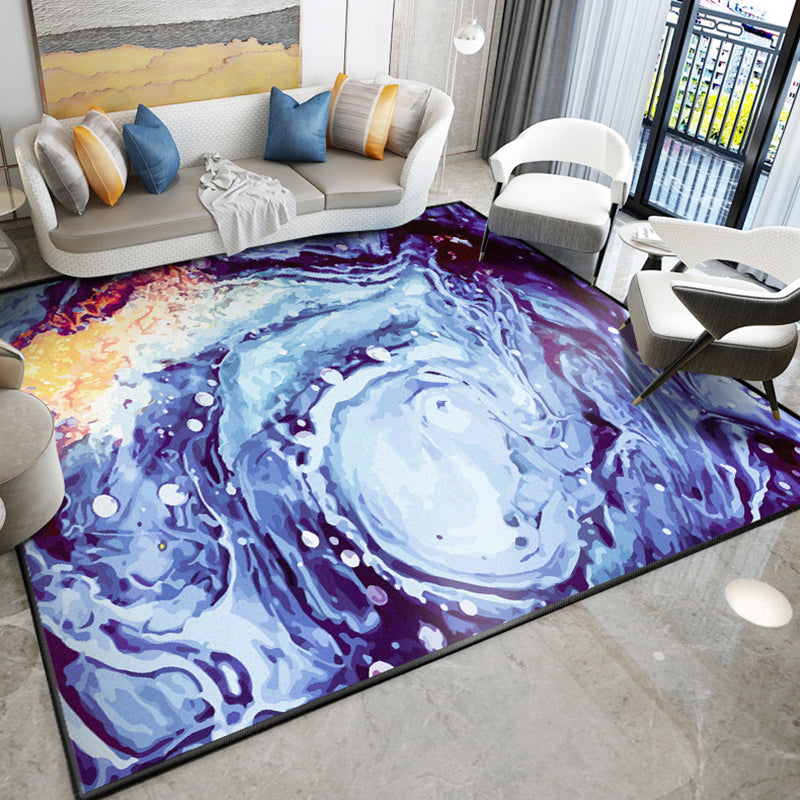 Dazzling Modern Rug Multicolor Abstract Print Rug Non-Slip Machine Washable Stain Resistant Rug for Drawing Room Purple Clearhalo 'Area Rug' 'Modern' 'Rugs' Rug' 2317050