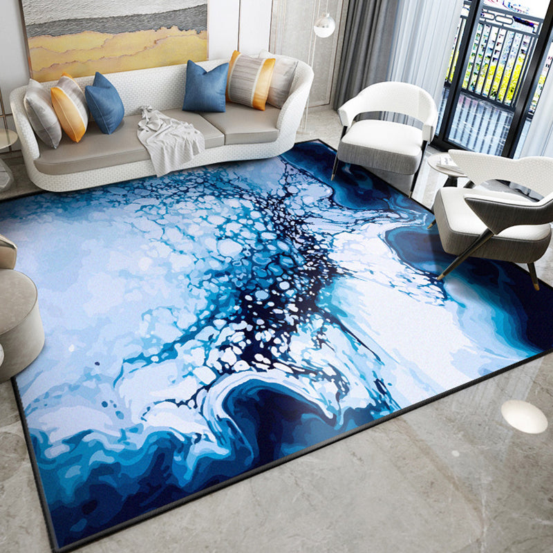 Dazzling Modern Rug Multicolor Abstract Print Rug Non-Slip Machine Washable Stain Resistant Rug for Drawing Room Blue Clearhalo 'Area Rug' 'Modern' 'Rugs' Rug' 2317051