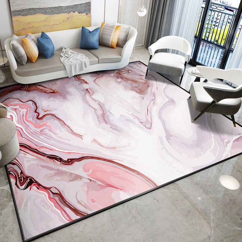 Dazzling Modern Rug Multicolor Abstract Print Rug Non-Slip Machine Washable Stain Resistant Rug for Drawing Room Pink Clearhalo 'Area Rug' 'Modern' 'Rugs' Rug' 2317056