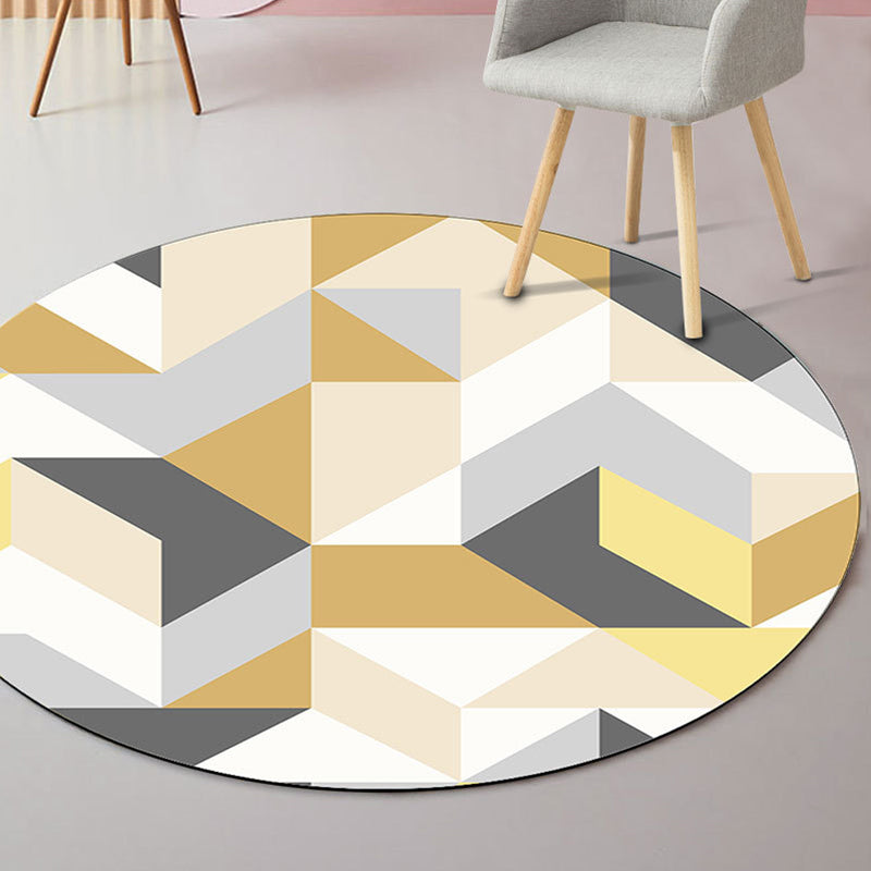 Novelty Geometric Print Rug Multi Colored Modern Carpet Polyester Anti-Slip Backing Washable Stain Resistant Area Rug for Room Beige Clearhalo 'Area Rug' 'Modern' 'Rugs' Rug' 2317111