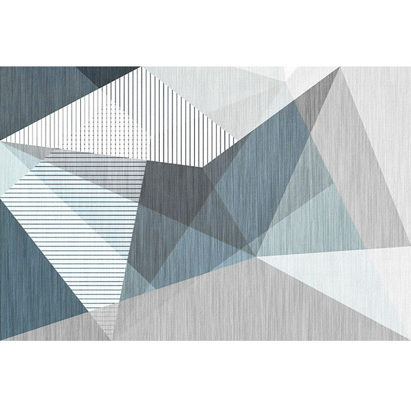 Multicolor Home Rug Modern 3D Print Geometric Rug Synthetics Washable Pet Friendly Anti-Slip Backing Area Rug Dark Blue-Gray Clearhalo 'Area Rug' 'Modern' 'Rugs' Rug' 2317198