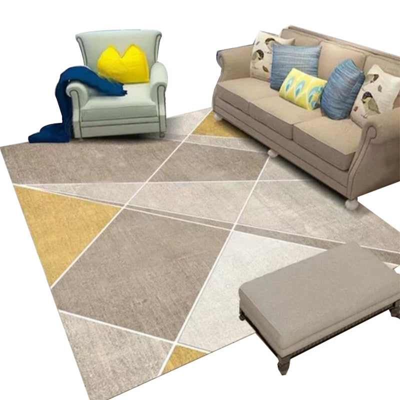 Chic Multi Color Minimalist Rug Polypropylene Abstract Geometry Rug Pet Friendly Non-Slip Machine Washable Rug for Drawing Room Clearhalo 'Area Rug' 'Modern' 'Rugs' Rug' 2317200