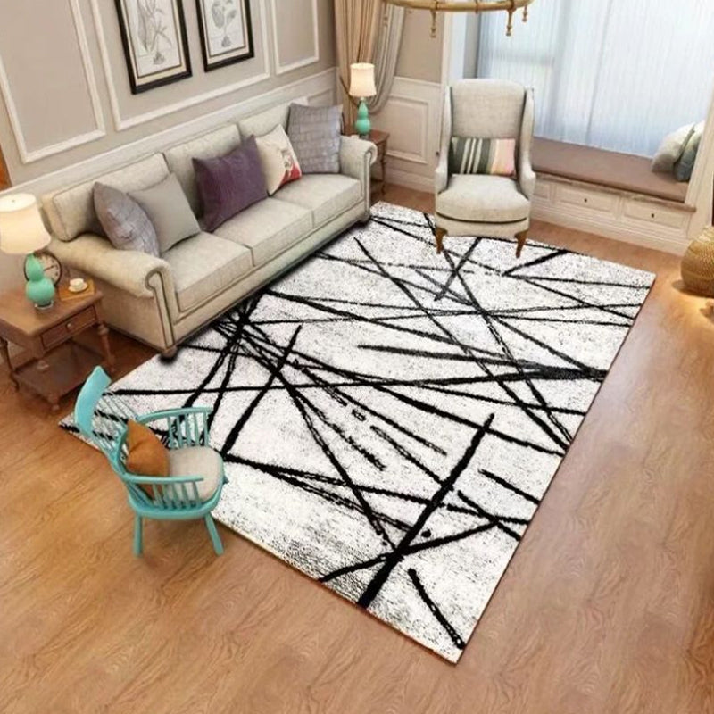 Chic Multi Color Minimalist Rug Polypropylene Abstract Geometry Rug Pet Friendly Non-Slip Machine Washable Rug for Drawing Room Grey Clearhalo 'Area Rug' 'Modern' 'Rugs' Rug' 2317210