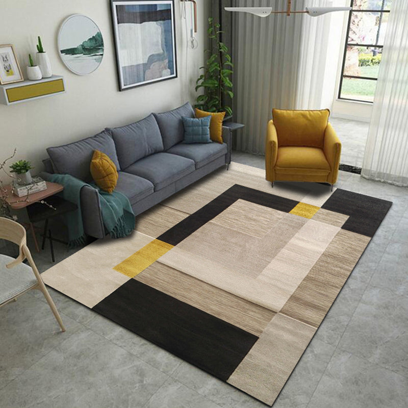 Simplicity Geometric Print Rug Multicolor Polypropylene Indoor Rug Stain Resistant Pet Friendly Anti-Slip Carpet for Home Camel Clearhalo 'Area Rug' 'Modern' 'Rugs' Rug' 2317245