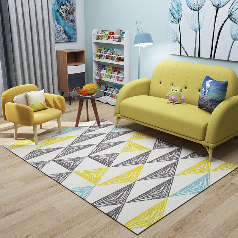 Simple Nordic Style Rug Multi Colored Geometric Print Carpet Washable Non-Slip Stain Resistant Rug for Home Clearhalo 'Area Rug' 'Modern' 'Rugs' Rug' 2317307