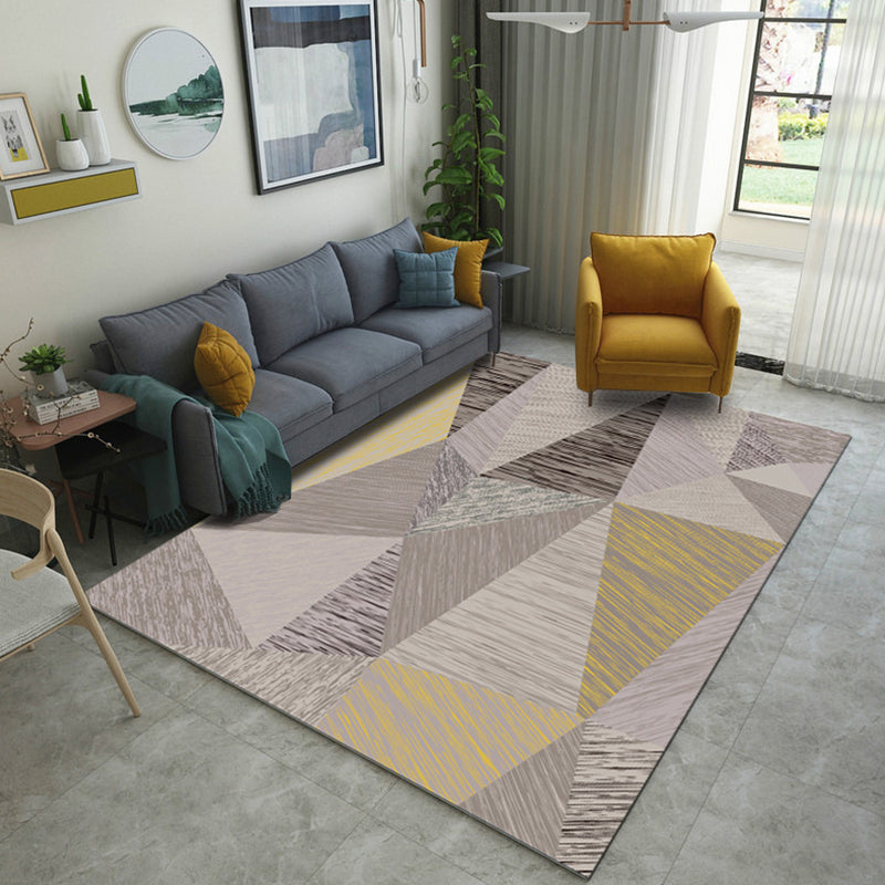 Simple Nordic Style Rug Multi Colored Geometric Print Carpet Washable Non-Slip Stain Resistant Rug for Home Light Brown Clearhalo 'Area Rug' 'Modern' 'Rugs' Rug' 2317311