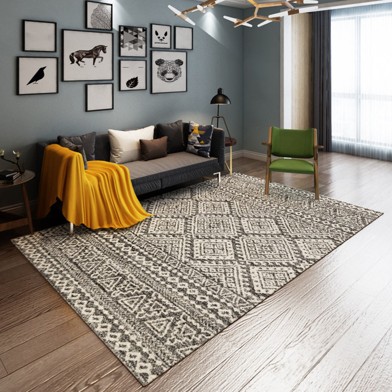 Simple Nordic Style Rug Multi Colored Geometric Print Carpet Washable Non-Slip Stain Resistant Rug for Home Brown Clearhalo 'Area Rug' 'Modern' 'Rugs' Rug' 2317312