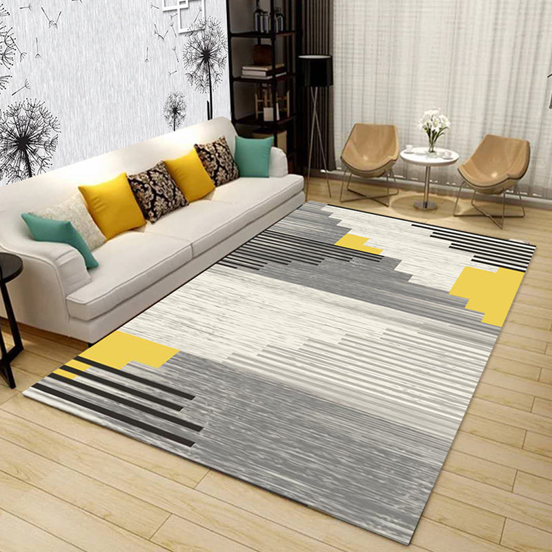 Simple Nordic Style Rug Multi Colored Geometric Print Carpet Washable Non-Slip Stain Resistant Rug for Home Cream Gray Clearhalo 'Area Rug' 'Modern' 'Rugs' Rug' 2317313