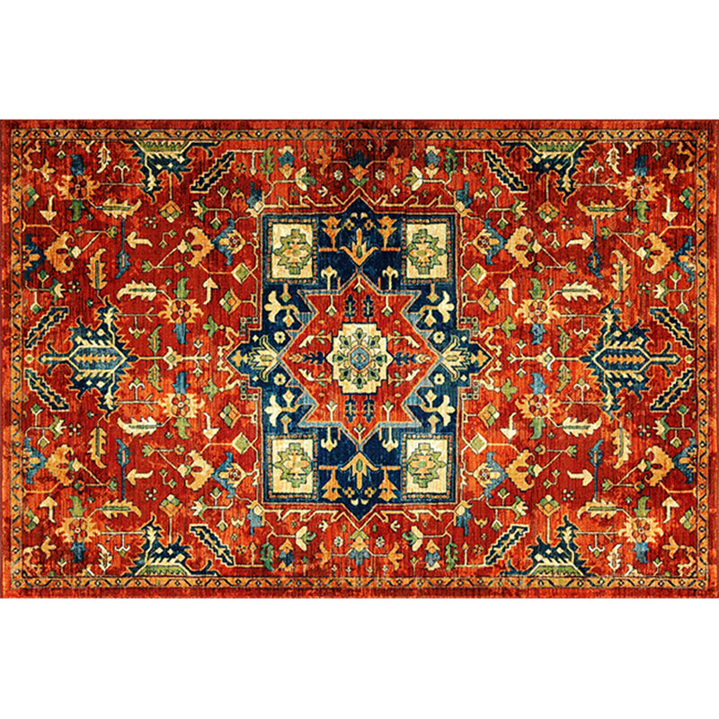 Boho-Chic Stripe Printed Rug Multi-Colored Polyster Area Rug Anti-Slip Backing Pet Friendly Area Carpet for Living Room Dark Red Clearhalo 'Area Rug' 'Bohemian' 'Rugs' Rug' 2317765