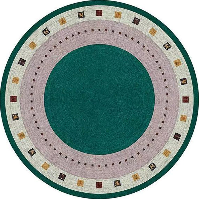 Southwestern Bedroom Rug Multi-Color Geometric Print Indoor Rug Polyster Anti-Slip Backing Pet Friendly Area Carpet Green Clearhalo 'Area Rug' 'Rugs' 'Southwestern' Rug' 2317788