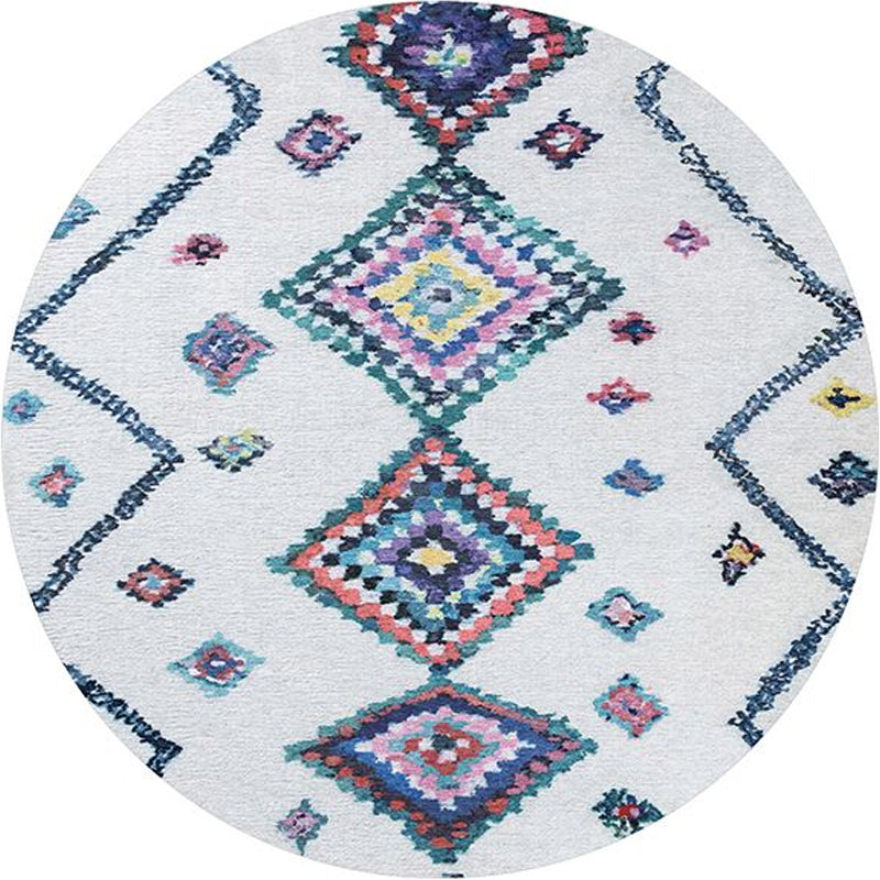 Southwestern Bedroom Rug Multi-Color Geometric Print Indoor Rug Polyster Anti-Slip Backing Pet Friendly Area Carpet Aqua Clearhalo 'Area Rug' 'Rugs' 'Southwestern' Rug' 2317797