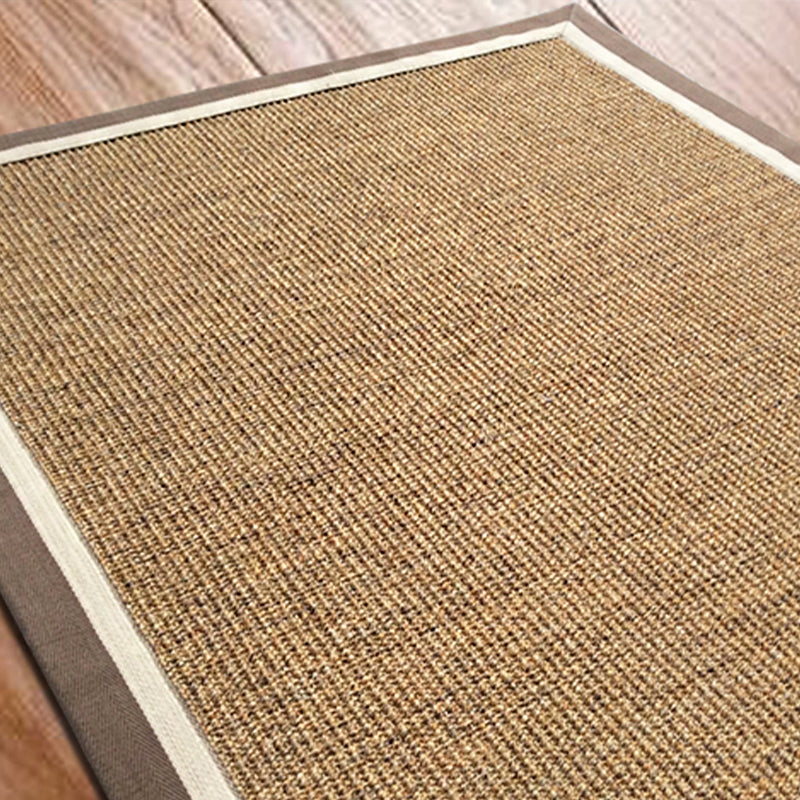 Minimalist Living Room Rug Multi Color Solid Color Indoor Rug Sisal Non-Slip Backing Machine Washable Area Carpet Beige Clearhalo 'Area Rug' 'Rug' 2317907