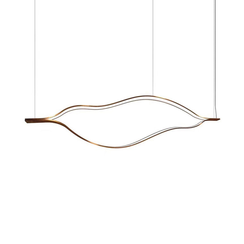 White Wave Sheet Chandelier Lighting Contemporary Led 23.5"/31.5"/39" Wide Acrylic Pendant Lighting Fixture in White/Warm Light Clearhalo 'Ceiling Lights' 'Chandeliers' 'Modern Chandeliers' 'Modern' Lighting' 232071