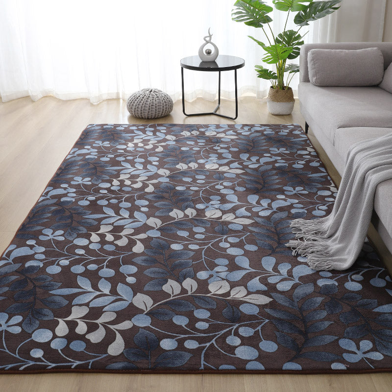 Casual Bedroom Rug Multi Color Solid Color Area Carpet Cotton Blend Non-Slip Pet Friendly Easy Care Indoor Rug Aqua Clearhalo 'Area Rug' 'Casual' 'Rugs' Rug' 2325617