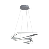 Acrylic Spiral Pendant Chandelier Contemporary Led Grey Hanging Ceiling Lamp for Dining Room in White/Warm Light Clearhalo 'Ceiling Lights' 'Chandeliers' 'Modern Chandeliers' 'Modern' Lighting' 232628