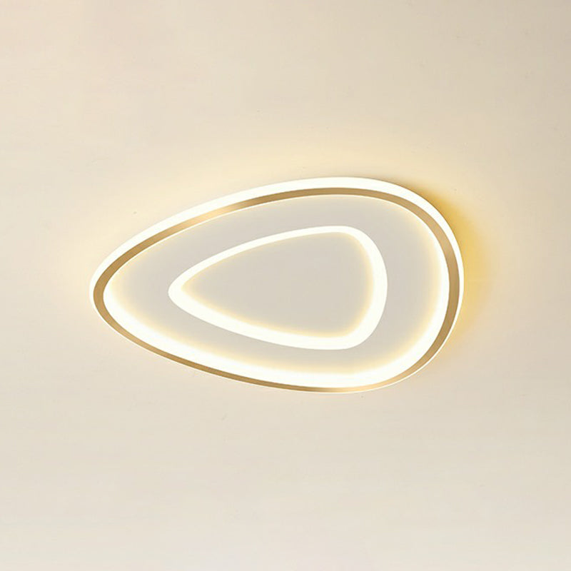Gold Teardrop Shaped Ceiling Lighting Simplicity LED Acrylic Flush Mount Fixture Clearhalo 'Ceiling Lights' 'Close To Ceiling Lights' 'Close to ceiling' 'Flush mount' Lighting' 2326754