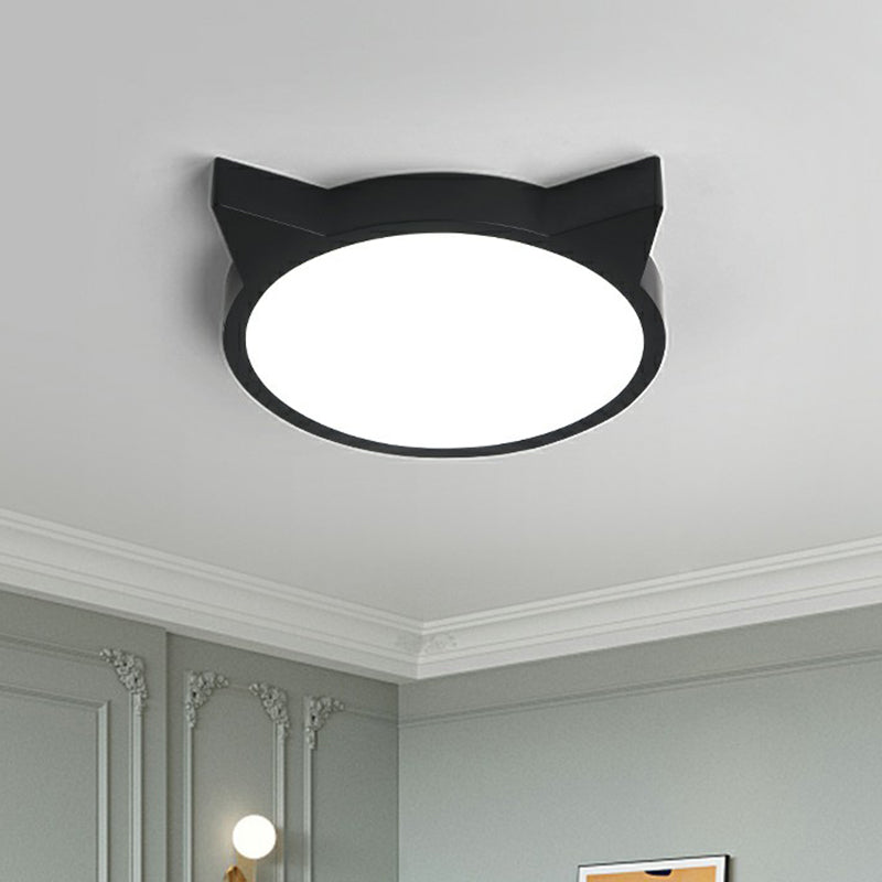 Minimalistic Kitty Flush Mount Ceiling Light Acrylic Kids Bedroom LED Flushmount Clearhalo 'Ceiling Lights' 'Close To Ceiling Lights' 'Close to ceiling' 'Flush mount' Lighting' 2326856