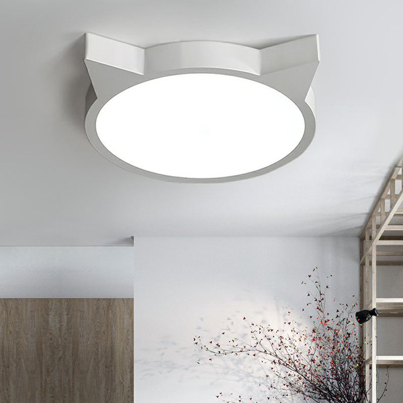 Minimalistic Kitty Flush Mount Ceiling Light Acrylic Kids Bedroom LED Flushmount Clearhalo 'Ceiling Lights' 'Close To Ceiling Lights' 'Close to ceiling' 'Flush mount' Lighting' 2326858