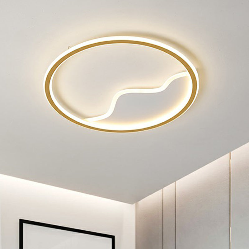 Mountain Mural Ceiling Lighting Minimalist Acrylic LED Flush Mount Fixture for Bedroom Clearhalo 'Ceiling Lights' 'Close To Ceiling Lights' 'Close to ceiling' 'Flush mount' Lighting' 2327010