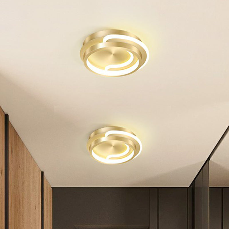 Minimalist Geometrical Ceiling Lighting Acrylic Hallway LED Flush Mount Light Fixture Clearhalo 'Ceiling Lights' 'Close To Ceiling Lights' 'Close to ceiling' 'Flush mount' Lighting' 2327204