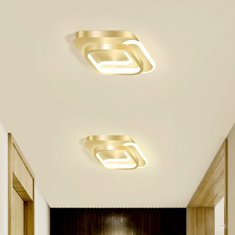 Minimalist Geometrical Ceiling Lighting Acrylic Hallway LED Flush Mount Light Fixture Clearhalo 'Ceiling Lights' 'Close To Ceiling Lights' 'Close to ceiling' 'Flush mount' Lighting' 2327210