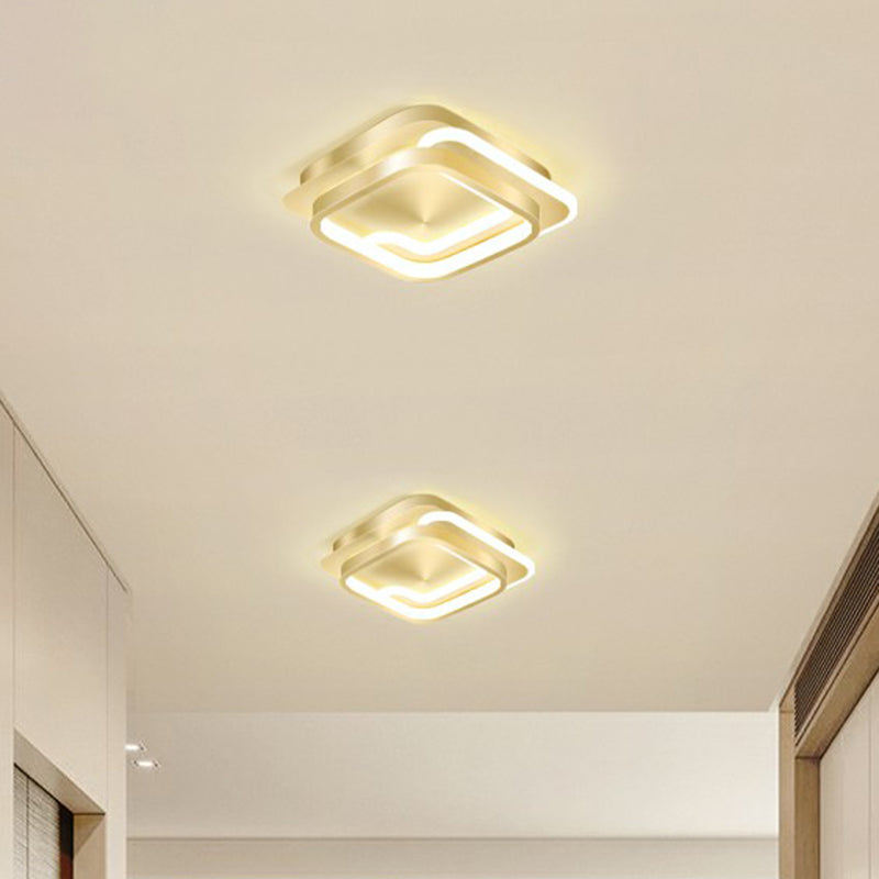 Minimalist Geometrical Ceiling Lighting Acrylic Hallway LED Flush Mount Light Fixture Clearhalo 'Ceiling Lights' 'Close To Ceiling Lights' 'Close to ceiling' 'Flush mount' Lighting' 2327213