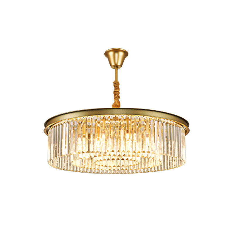 Layered Round Crystal Ceiling Lighting Modern Gold Finish Chandelier for Living Room Clearhalo 'Ceiling Lights' 'Chandeliers' 'Modern Chandeliers' 'Modern' Lighting' 2327506