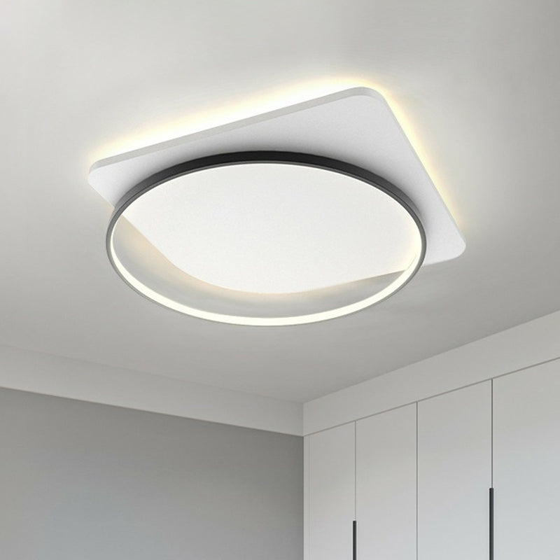 Acrylic Loop Shaped Ceiling Mount Lamp Simplicity LED Flush-Mount Light Fixture for Aisle Clearhalo 'Ceiling Lights' 'Close To Ceiling Lights' 'Close to ceiling' 'Flush mount' Lighting' 2327721