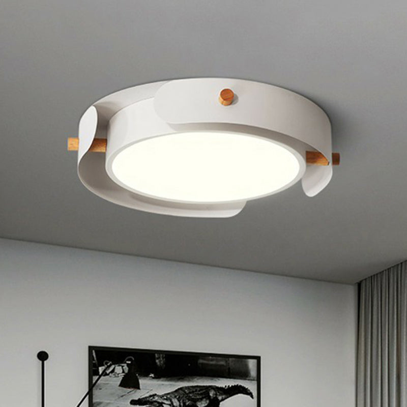 LED Round Flush Mount Lighting Fixture Minimalist Metal Bedroom Ceiling Mounted Light Clearhalo 'Ceiling Lights' 'Close To Ceiling Lights' 'Close to ceiling' 'Flush mount' Lighting' 2327781