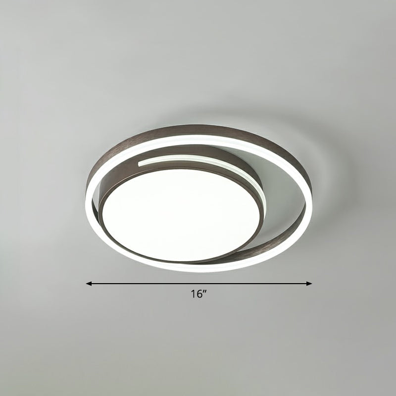 Nordic Round Ceiling Flush Mount Light Metal Corridor LED Flush Mount Lamp in White White 16" Clearhalo 'Ceiling Lights' 'Close To Ceiling Lights' 'Close to ceiling' 'Flush mount' Lighting' 2327810