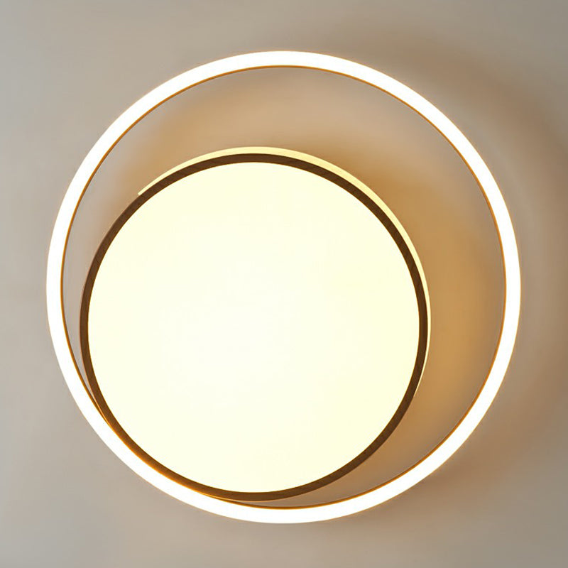 Nordic Round Ceiling Flush Mount Light Metal Corridor LED Flush Mount Lamp in White Clearhalo 'Ceiling Lights' 'Close To Ceiling Lights' 'Close to ceiling' 'Flush mount' Lighting' 2327816