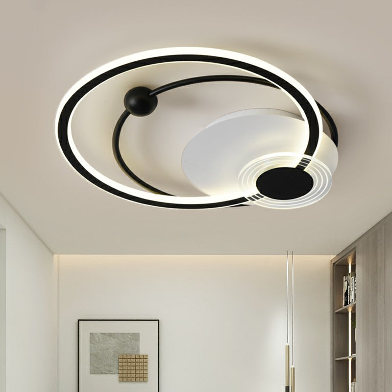 Loop Shaped Acrylic Flush Mount Lighting Simplicity LED Ceiling Light for Bedroom Clearhalo 'Ceiling Lights' 'Close To Ceiling Lights' 'Close to ceiling' 'Flush mount' Lighting' 2327905