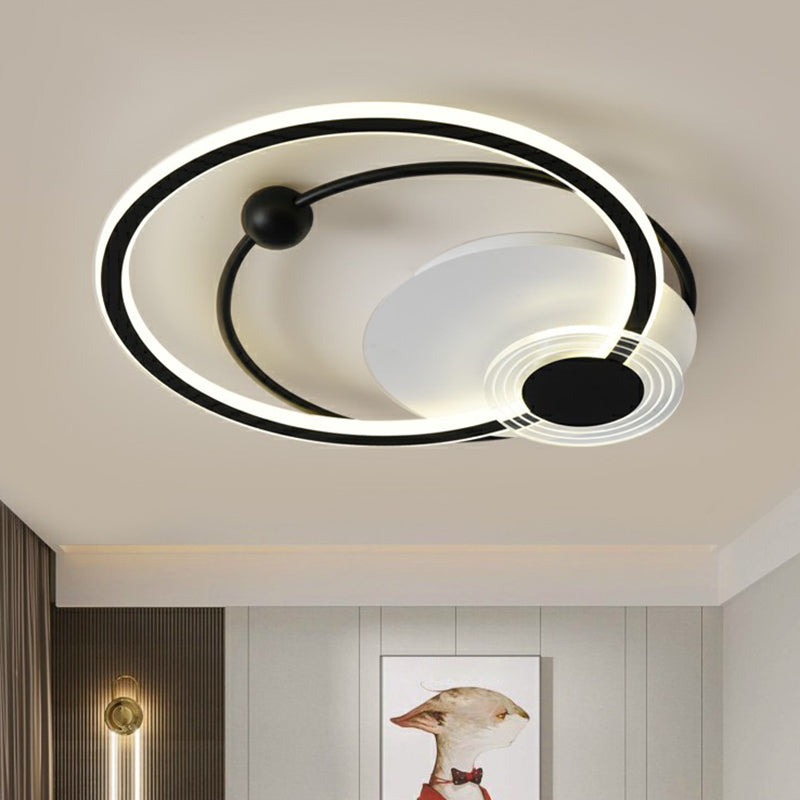 Loop Shaped Acrylic Flush Mount Lighting Simplicity LED Ceiling Light for Bedroom Clearhalo 'Ceiling Lights' 'Close To Ceiling Lights' 'Close to ceiling' 'Flush mount' Lighting' 2327908