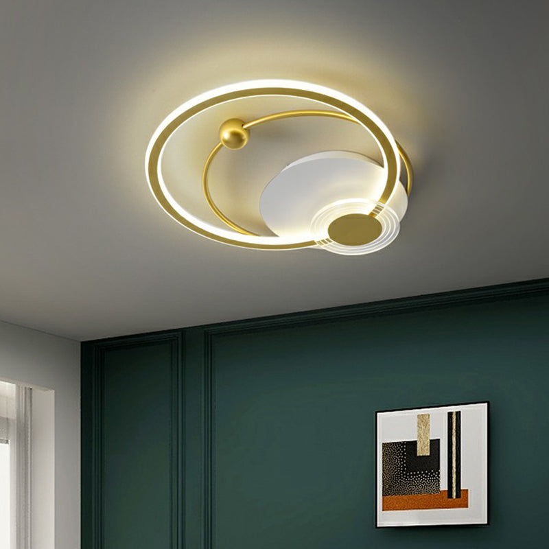 Loop Shaped Acrylic Flush Mount Lighting Simplicity LED Ceiling Light for Bedroom Clearhalo 'Ceiling Lights' 'Close To Ceiling Lights' 'Close to ceiling' 'Flush mount' Lighting' 2327912