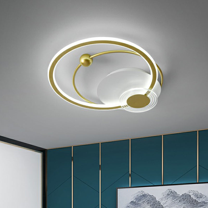 Loop Shaped Acrylic Flush Mount Lighting Simplicity LED Ceiling Light for Bedroom Clearhalo 'Ceiling Lights' 'Close To Ceiling Lights' 'Close to ceiling' 'Flush mount' Lighting' 2327913