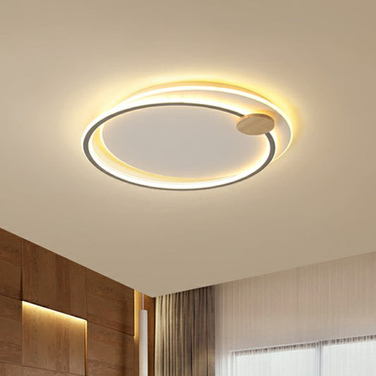 Big O Flush Mount Lighting Nordic Style Acrylic Bedroom LED Ceiling Mount Light Fixture Clearhalo 'Ceiling Lights' 'Close To Ceiling Lights' 'Close to ceiling' 'Flush mount' Lighting' 2327945