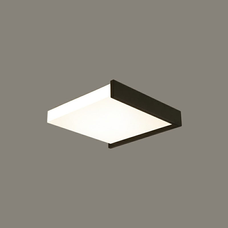 Nordic Square Led Flush Mount Ceiling Fixture Acrylic Bedroom Flush Light in Black and White White 16" Remote Control Stepless Dimming Clearhalo 'Ceiling Lights' 'Close To Ceiling Lights' 'Close to ceiling' 'Flush mount' Lighting' 2328032