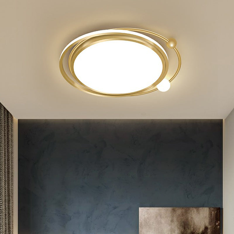 Gold Finish Ultrathin Flush Mount Fixture Contemporary LED Acrylic Ceiling Flush Light for Bedroom Clearhalo 'Ceiling Lights' 'Close To Ceiling Lights' 'Close to ceiling' 'Flush mount' Lighting' 2328041