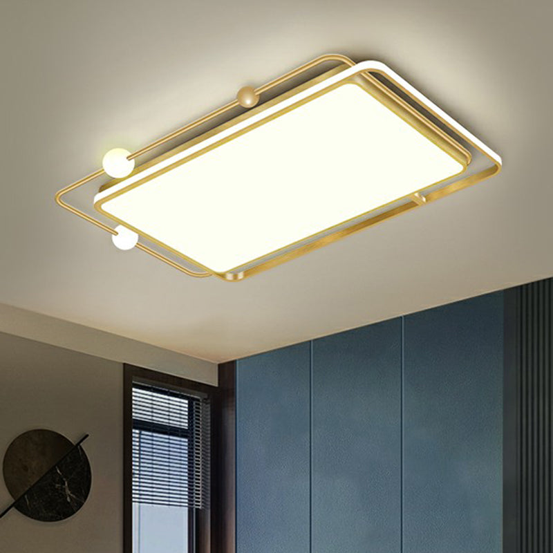Gold Finish Ultrathin Flush Mount Fixture Contemporary LED Acrylic Ceiling Flush Light for Bedroom Clearhalo 'Ceiling Lights' 'Close To Ceiling Lights' 'Close to ceiling' 'Flush mount' Lighting' 2328048