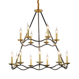 Metal Black Hanging Chandelier Candle 6/9/15 Bulbs Traditional Pendant Light Fixture for Living Room Clearhalo 'Ceiling Lights' 'Chandeliers' Lighting' options 232810