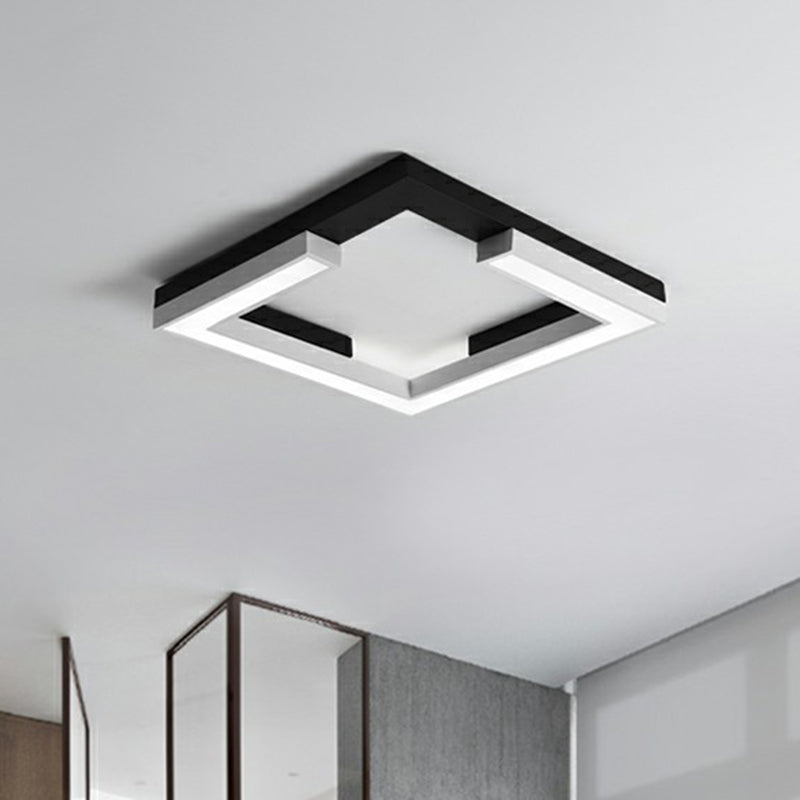 Splicing Square Acrylic LED Ceiling Lamp Nordic Black and White Flush Mount Lighting for Living Room Clearhalo 'Ceiling Lights' 'Close To Ceiling Lights' 'Close to ceiling' 'Flush mount' Lighting' 2328116