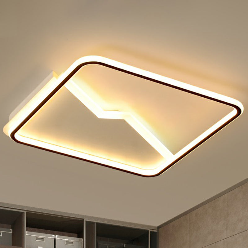 Modern Square LED Ceiling Mount Lamp Aluminum Bedroom Flush Mounted Light Fixture Clearhalo 'Ceiling Lights' 'Close To Ceiling Lights' 'Close to ceiling' 'Flush mount' Lighting' 2328175