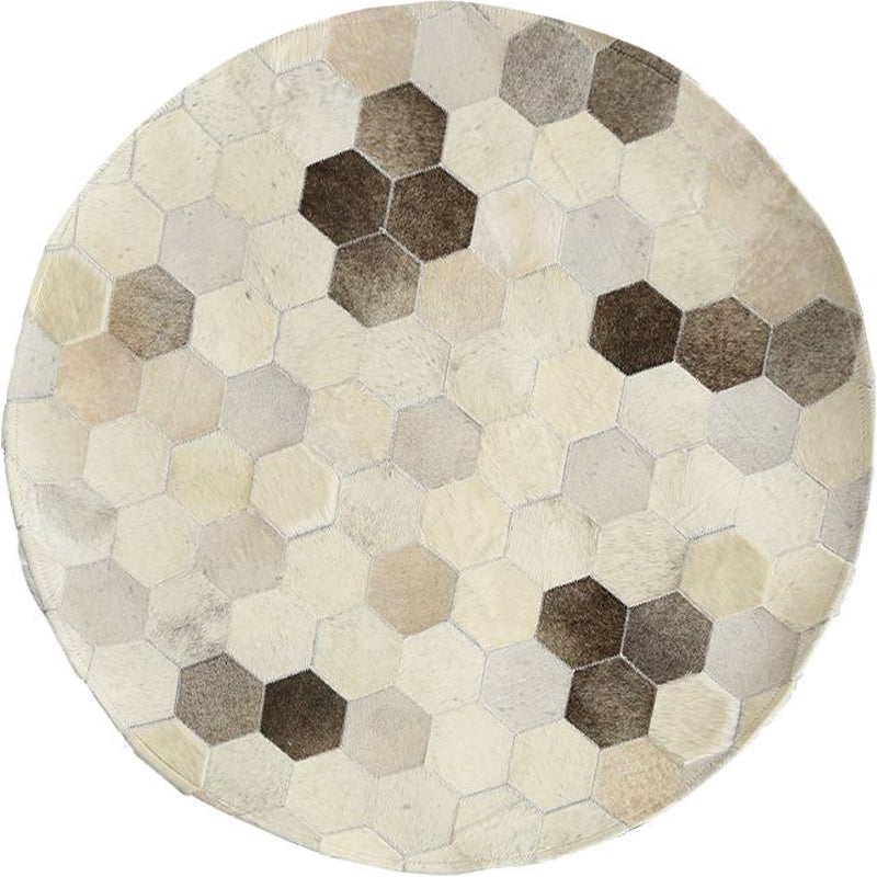 Scandinavian Living Room Rug Multi Colored Geo Printed Area Rug Non-Slip Backing Pet Friendly Indoor Rug Beige Clearhalo 'Area Rug' 'Modern' 'Rugs' Rug' 2333086