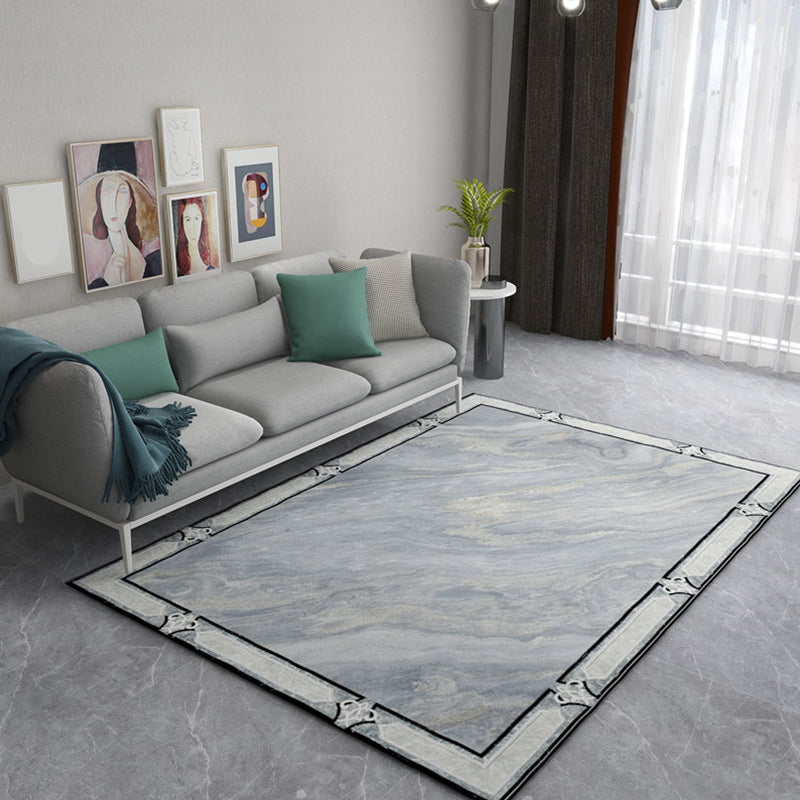 Modern Geometric Printed Rug Multi-Color Synthetics Area Rug Pet Friendly Easy Care Washable Area Carpet for Parlor Smoke Gray Clearhalo 'Area Rug' 'Modern' 'Rugs' Rug' 2333178